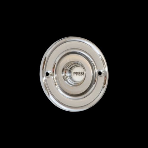 464C - Polished Chrome 76 mm Round Bell Push