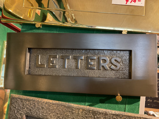 8082 - Matt Bronze 255 mm x x100 mm Embossed Letter Plate