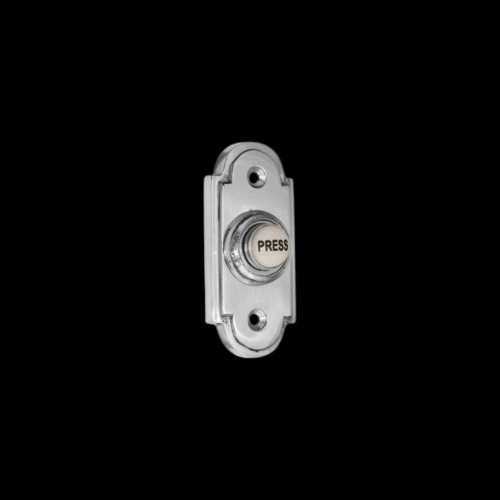474A - Polished Chrome Arch Porcelain Button Bell Push