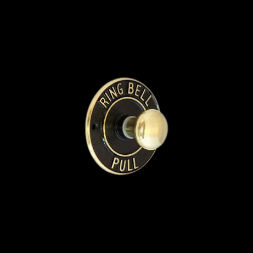 480 - Polished Brass round butlers bell pull