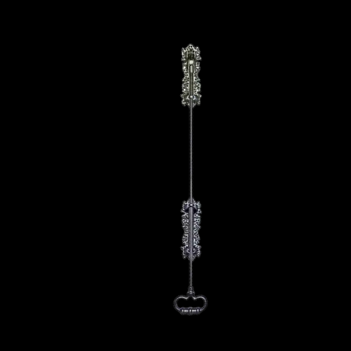 481 - Black iron long bell pull