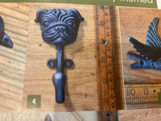 8043 - Antique Iron Bulldog Hook