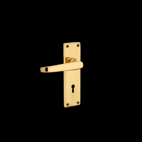 4902 - PB Victorian lever lock handles