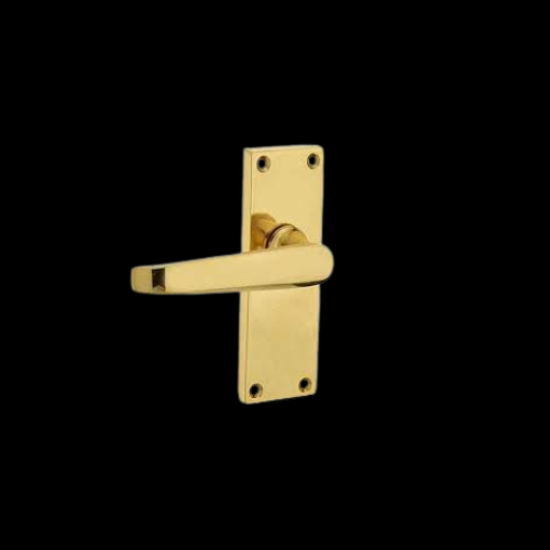 4903 - Polished brass Victorian lever latch handles