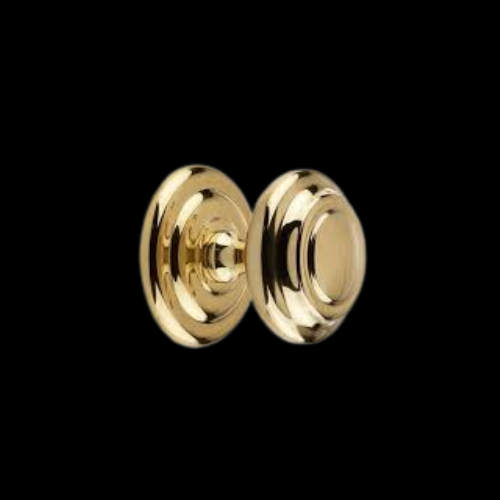 4906 - Polished Brass 102mm Sloane centre doorknob
