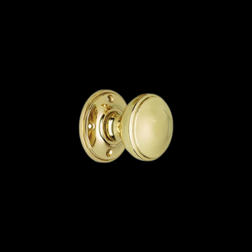 4908 - Polished Brass 53mm Princess mortice knobs