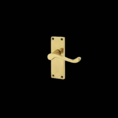 4910 - Polished Brass scroll lever latch handles