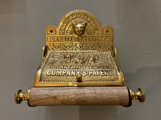 440 - Brass Lid Bury Street Toilet Roll Holder