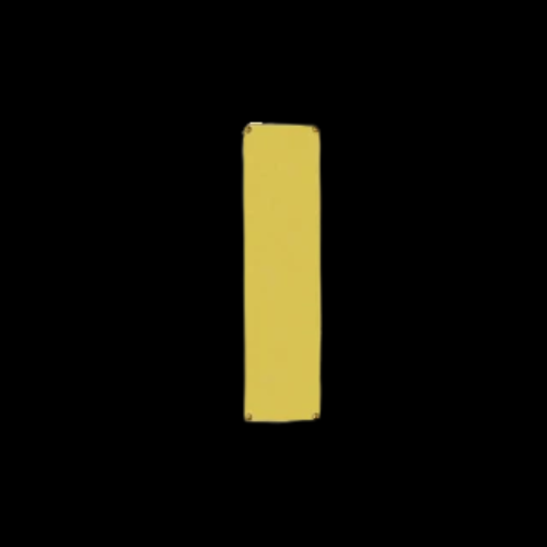 516 - Polished Brass flat fingerplate