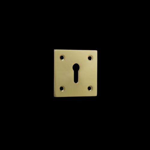520 - Polished Brass square escutcheon