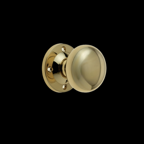 522 - Polished Brass 57mm mortice knobs