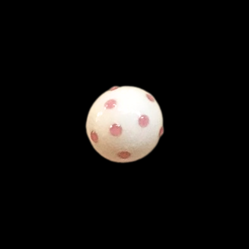 53 - White & Pink Spotted Knob