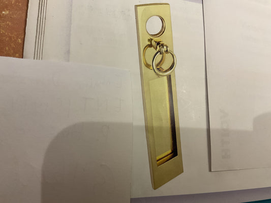 8065 - Polished Brass Vertical Letter Plate 278 mm x 55 mm