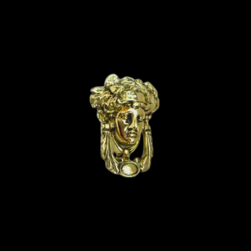 5723 - Polished Brass (unlacquered) Dionysus Head Knocker