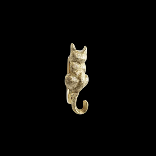 5767 - Polished Brass (unlacquered) Cat Knocker