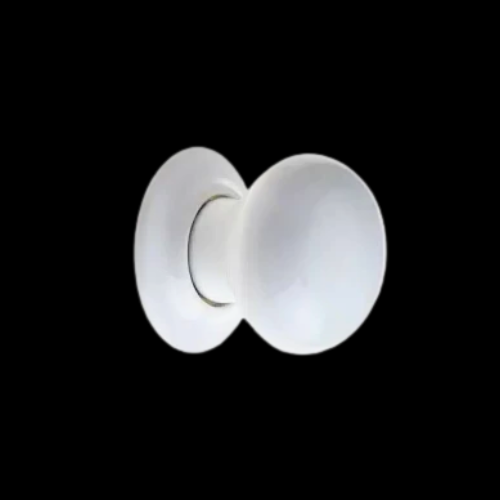 600C - Plain white china doorknob