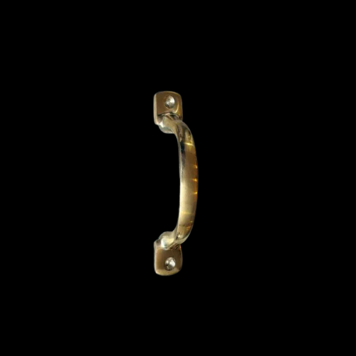 1075 - Polished Brass 77mm Finial Butt Hinges