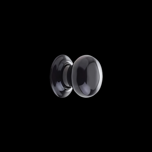 632 - Black china doorknobs