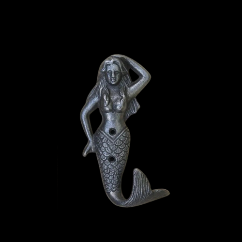 66 - Antique Iron Mermaid Hook
