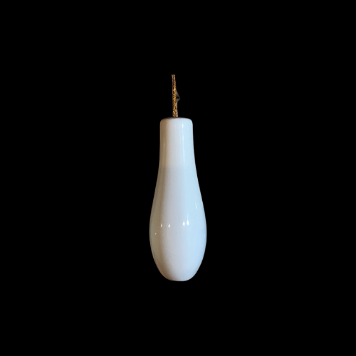 679 - Plain white china light pull
