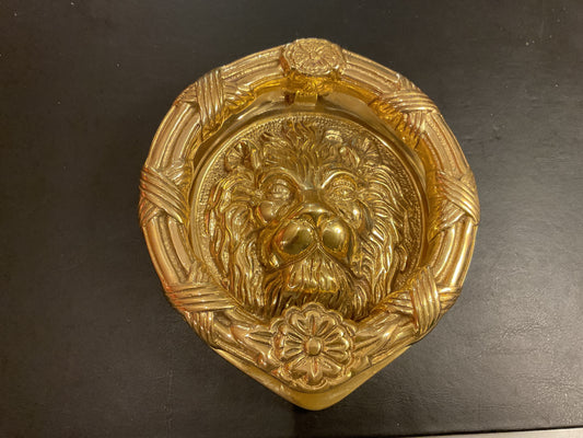 5763 - Polished Brass Unlacquered 230 mm Lion Castle Knocker