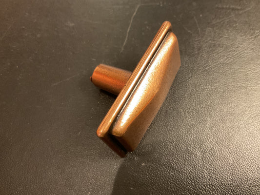 2391 - Rectangular antique copper cabinet knob