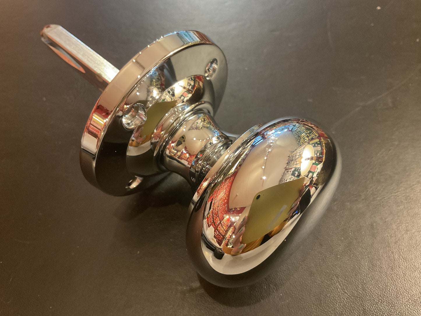 1621 - Polished Chrome 57mm Bun Mortice Knobs