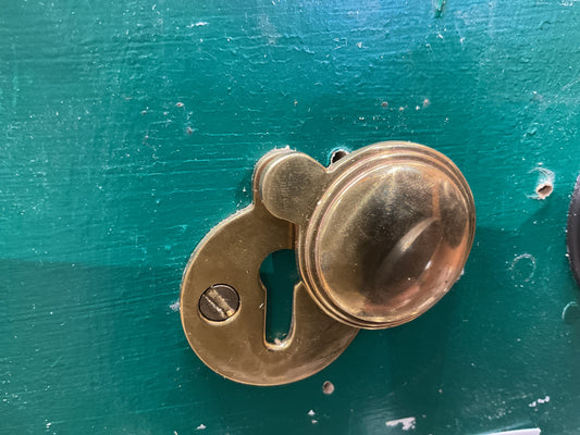 215 - Polished Brass Unlacquered 35 mm Round Covered Escutcheon