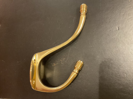3110 - Polished Brass Beehive Hat and Coat Hook
