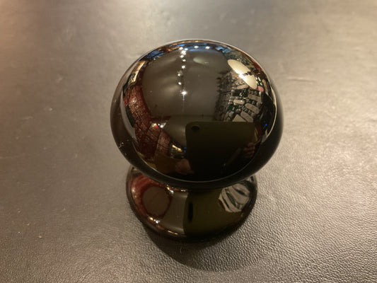 637 - Black china 50mm knob