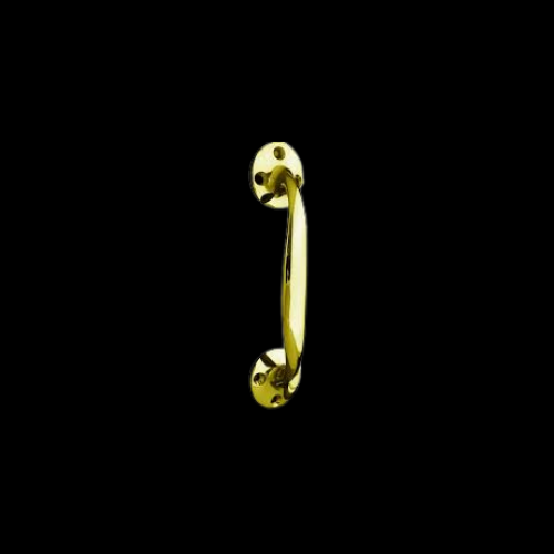 818 - Polished Brass 175mm bow pull handle