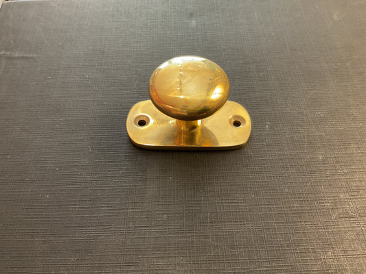 102 - Shaker Brass Knob on Backplate