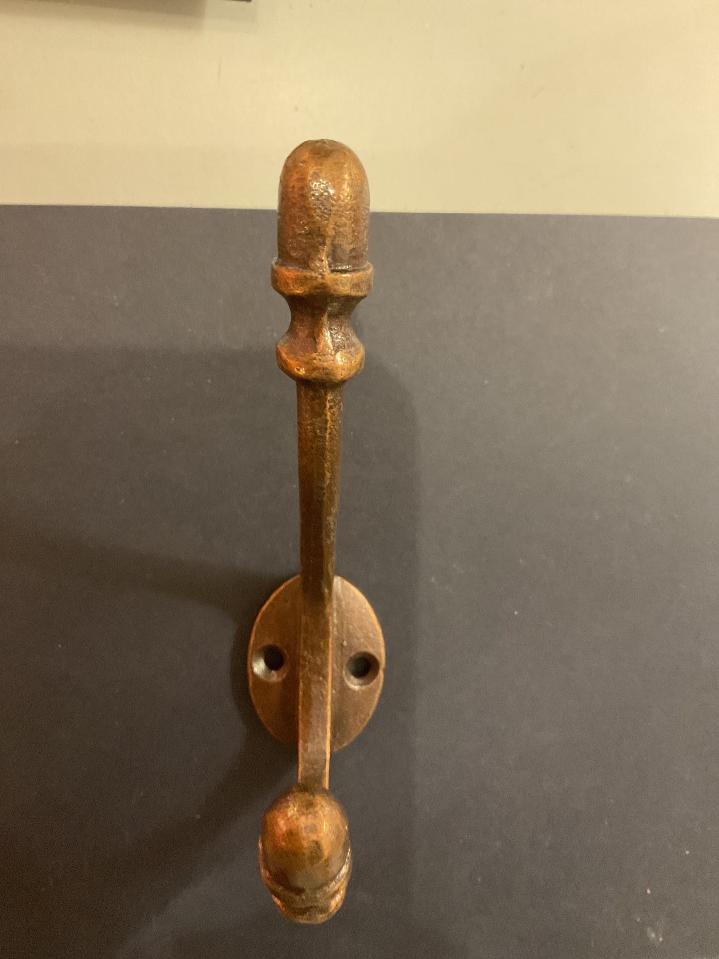 6005 - Antique Copper Acorn End Hat and Coat Hook