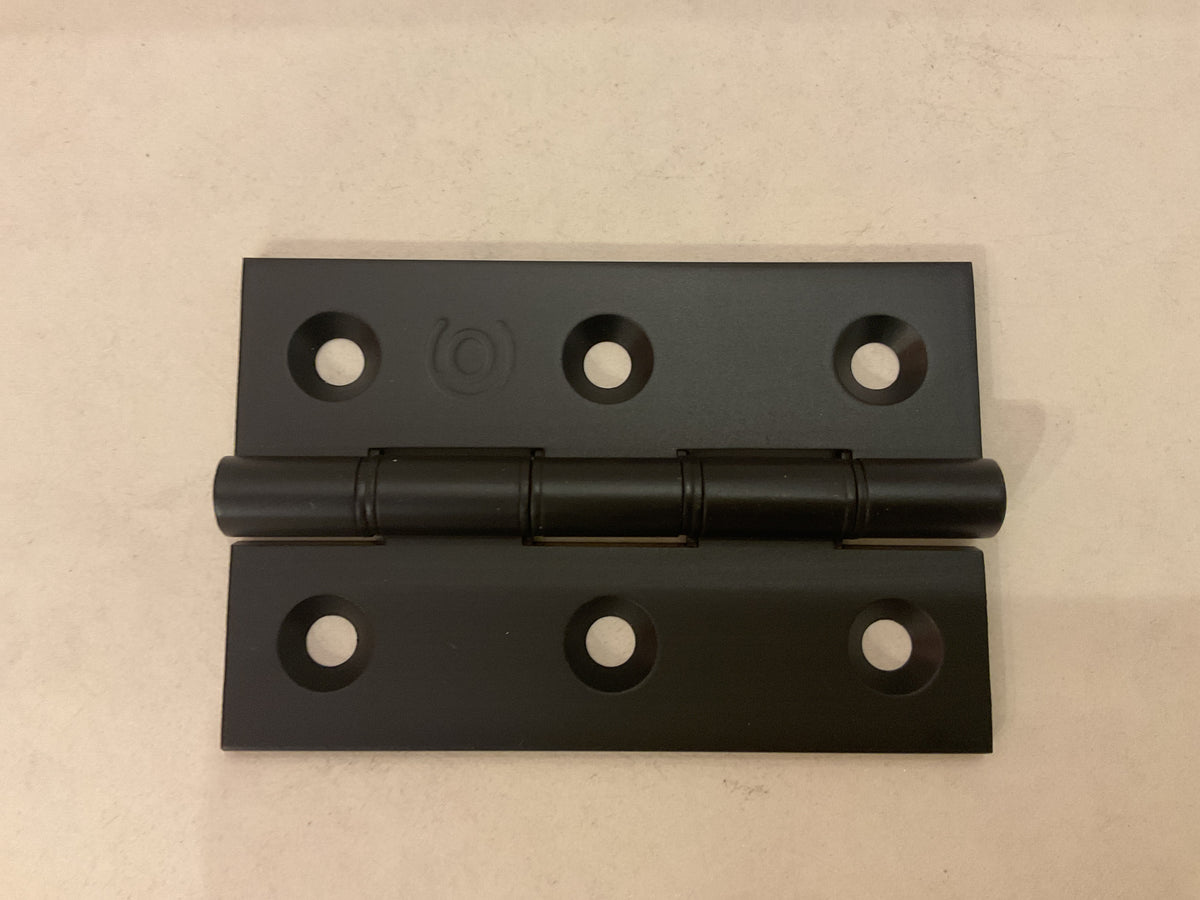 385 - Matt Black 76 mm x 50 mm Washered Butt Hinge