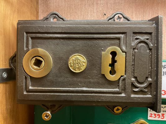 2393A - Antique Iron Davenport rim lock