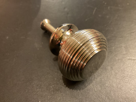 8017 - Polished Nickel 40 mm Beehive Cupboard Knob