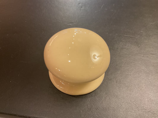 726A - 32mm plain cream china Victorian cabinet knob