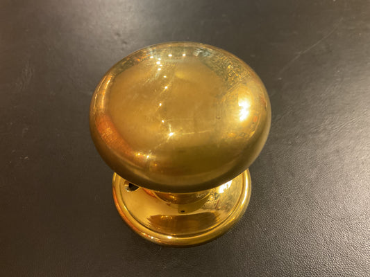 1775A - Polished Brass Unlacquered 57 mm Mushroom Door Knobs