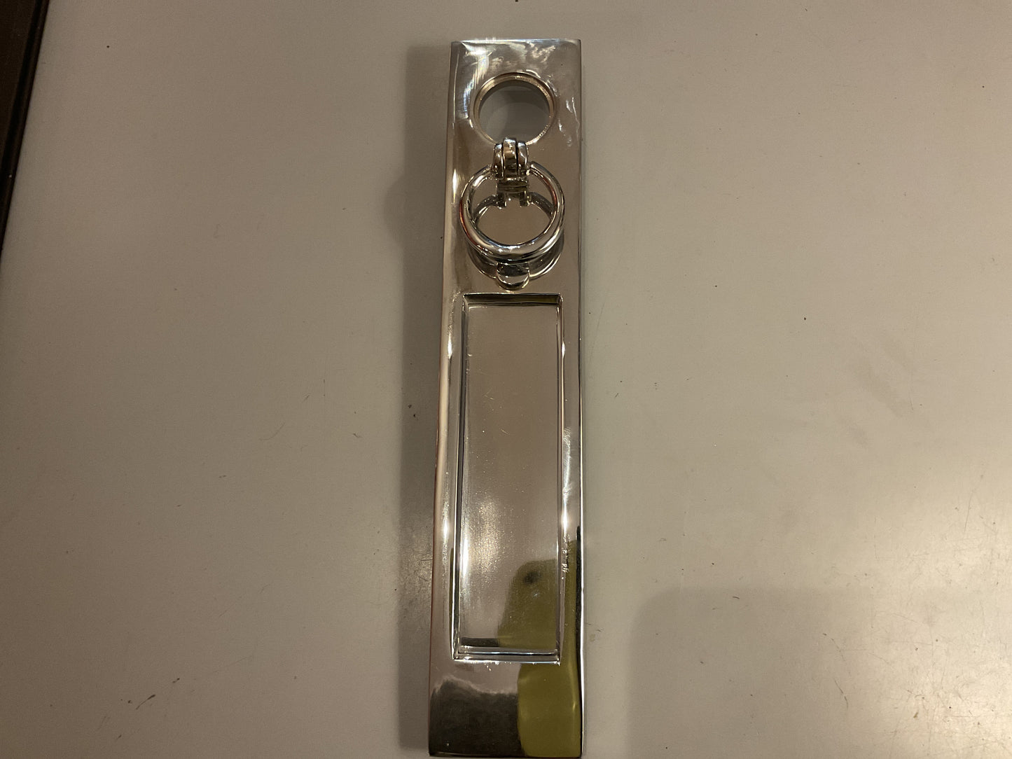 8066 - Polished Chrome Vertical Letter Plate 278 mm x 55 mm