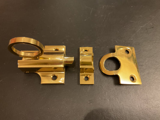 3175 - Polished Brass fanlight catch
