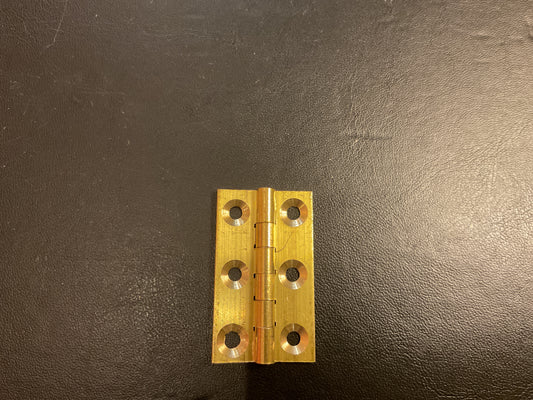 381 - Brass 38mm x 21mm Solid Drawn Brass Hinges