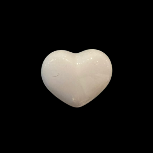 728 - White 50mm heart china knob