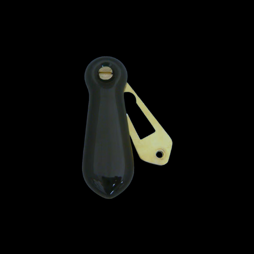 633 - Black china escutcheon
