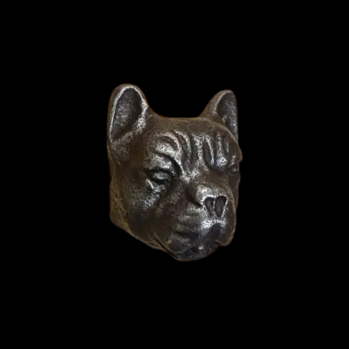 61 - Antique Iron 35 mm Bulldog Knob