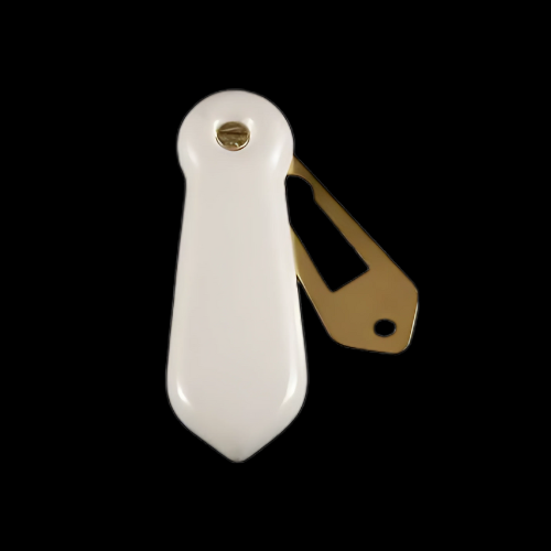 601 - Plain white china escutcheon