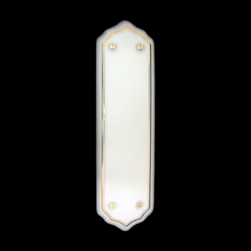 612 - White 2 gold line fingerplate